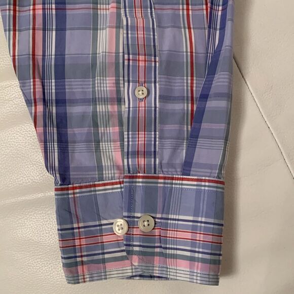 J.Crew Men’s Plaid Purple Pink Long Sleeve Button Down Pocket Size XL - Picture 7 of 10
